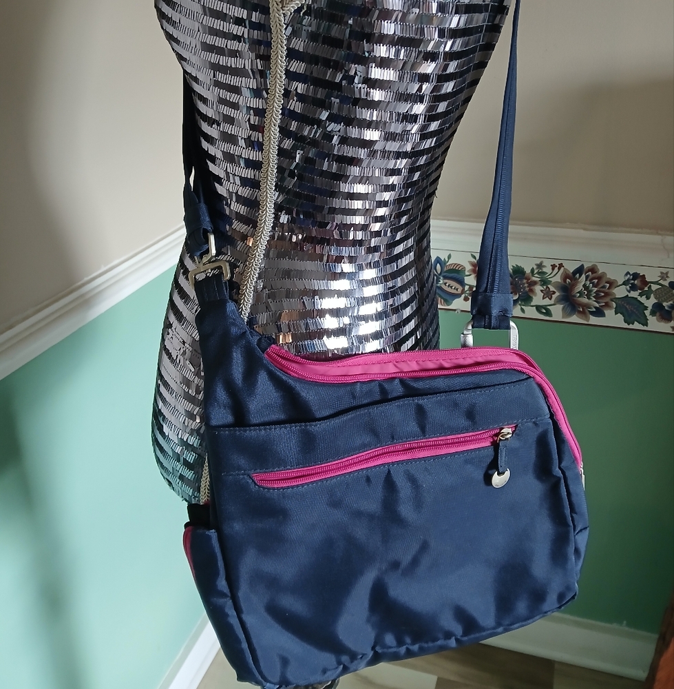 Stylish Navy and Pink Women's Bag